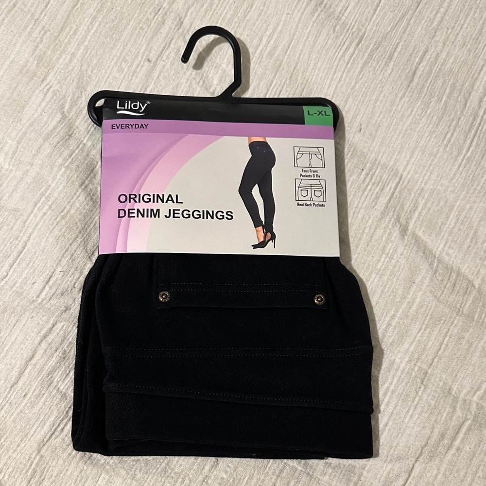 Lildy Black Denim Jeggings for Women